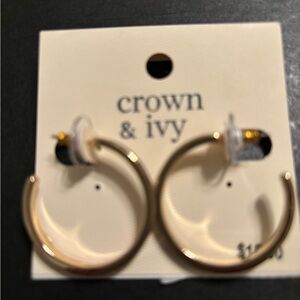 Crown & Ivy Gold Hoop Earrings